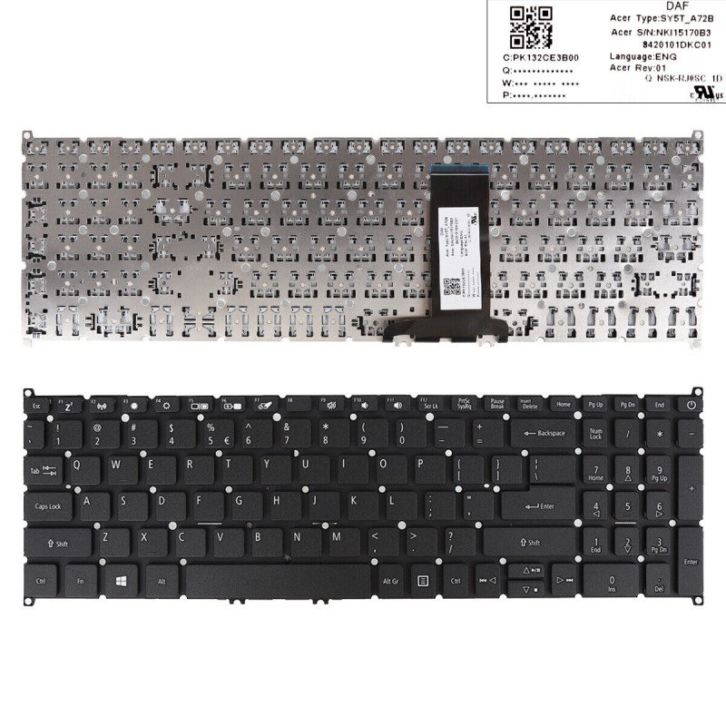 Acer Aspire 3 A315-42 A315-54 A315-55 A315-56 A315-57 A315-58 Toetsenbord Acer Aspire 3 A315-42 A315-54 A315-55 A315-56 A315-57 A315-58 Toetsenbord